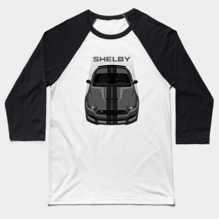 Ford Mustang Shelby GT350 2015 - 2020 - Magnetic Grey - Black Stripes Baseball T-Shirt